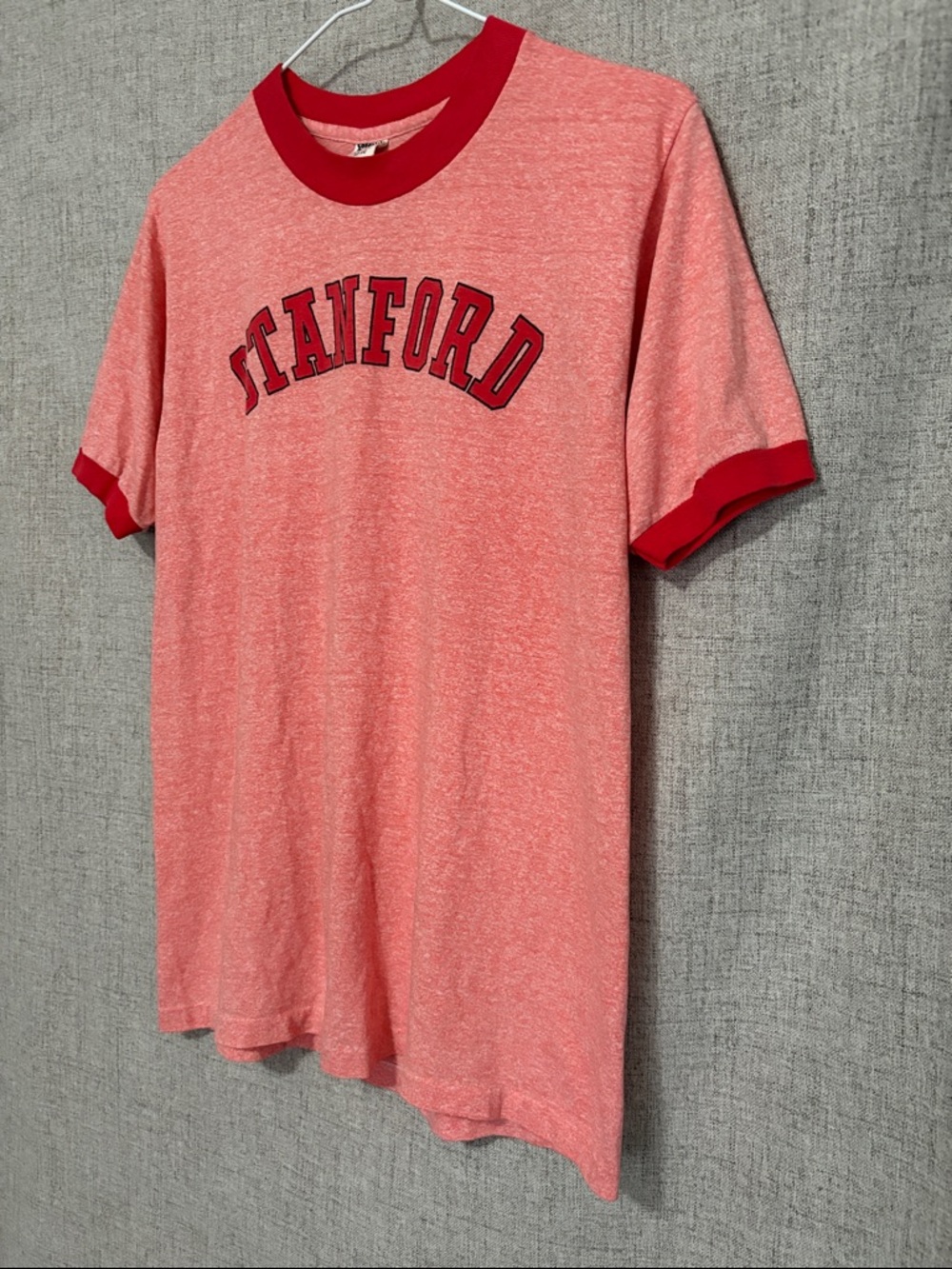 Vintage 80’s Stanford Collegiate Lettering Single Stitch Ringer Tee Made in USA - Picture 4 of 10